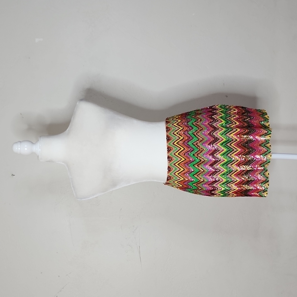 Haute Hippie Sequined Chevron Silk Mini Skirt Size Medium